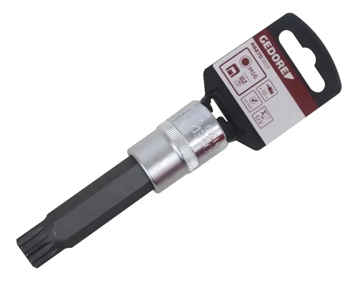 CHAVE SOQUETE 1/2 MULTIDENTADA M12 GEDRED