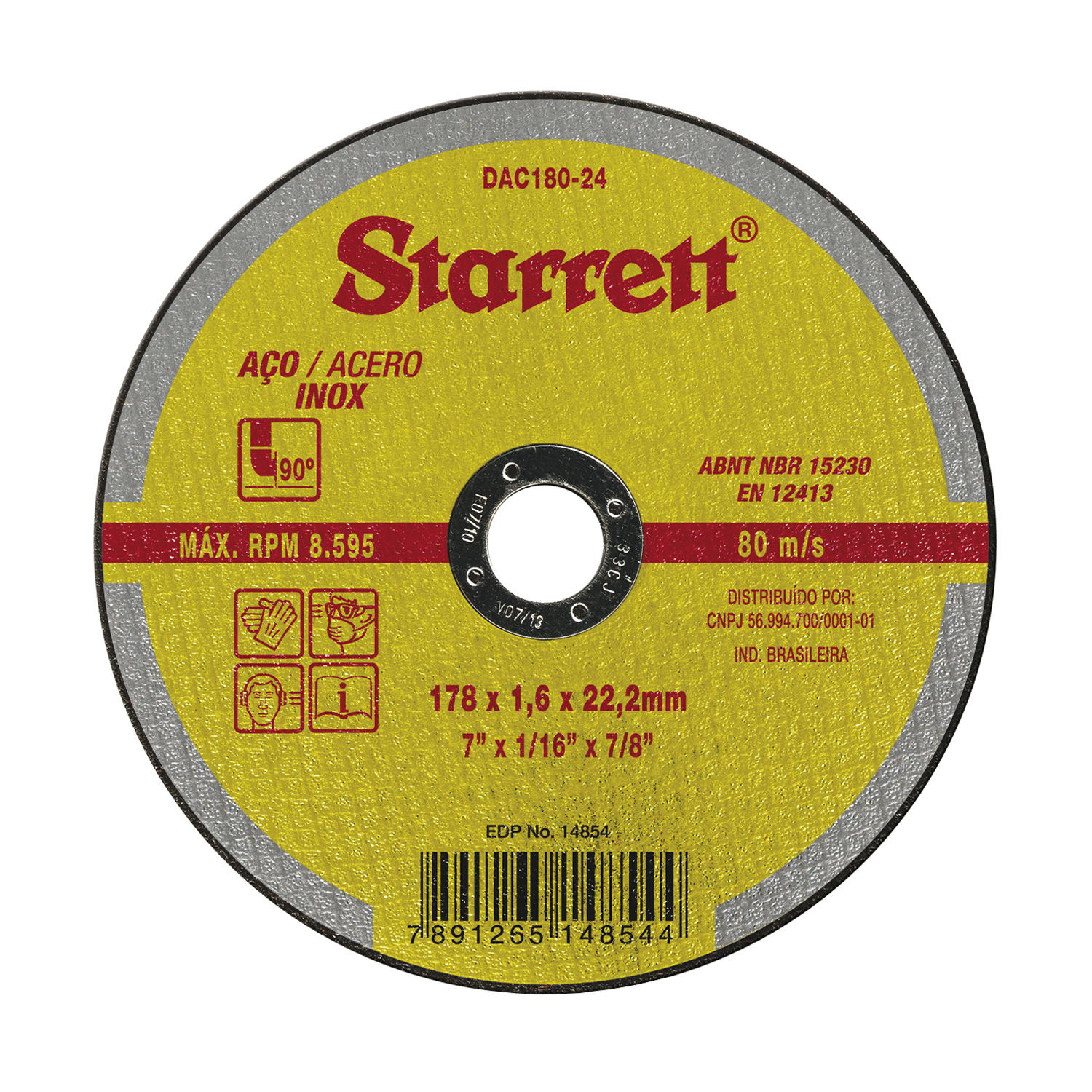 DISCO DE CORTE AR 7 X 1/16 STARRETTT