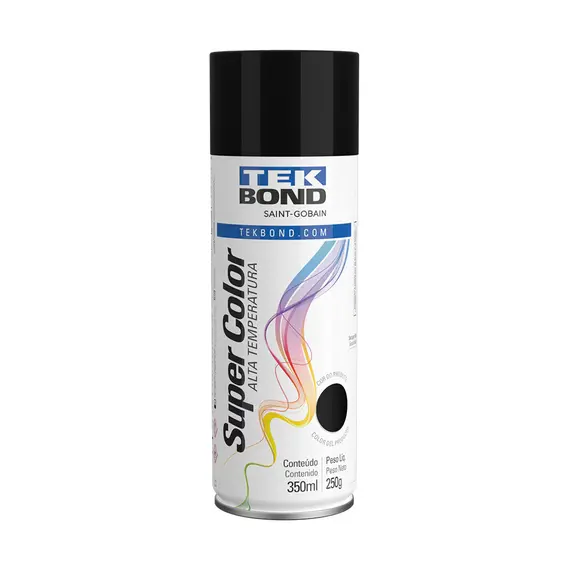 TINTA SPRAY PRETO FOSCO ALTA TEMPERATURA