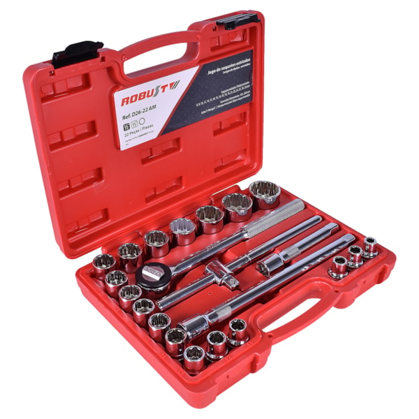 JG SOQUETE GED SOLID D26 AM 1/2 22PCS