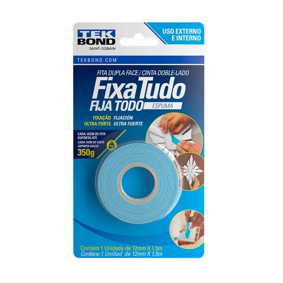 FITA DUPLA FACE 12 X 1,5MT TEKBOND