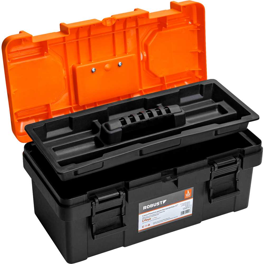 CAIXA PLASTICA DE FERRAMENTAS 17"  ROBUST