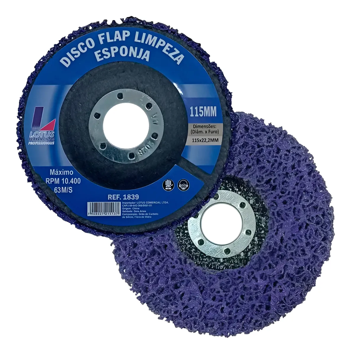 DISCO REMOVEDOR 115MM ROXO - LOTUS