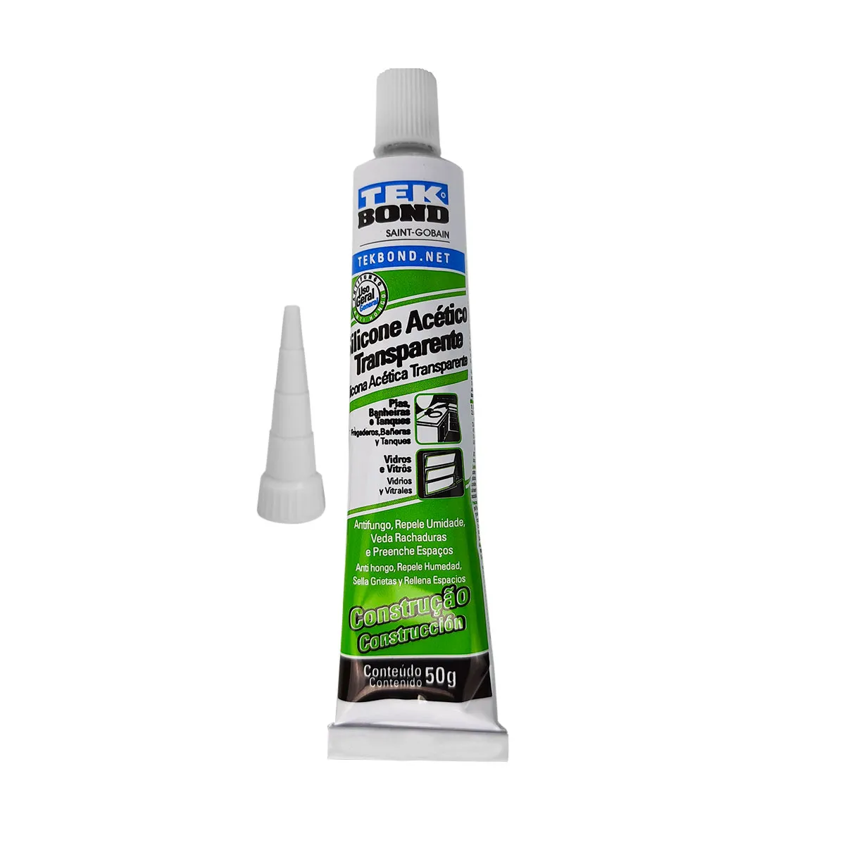ADESIVO SILICONE ACETICO TRANSPARENTE 50GRS