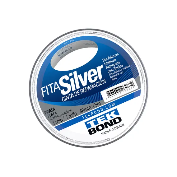 FITA SILVER TAPE CINZA 48 X 5MT TEKBOND