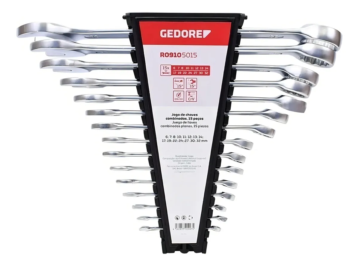 JOGO CHAVE COMBINADA 6 A 32 GEDORE RED