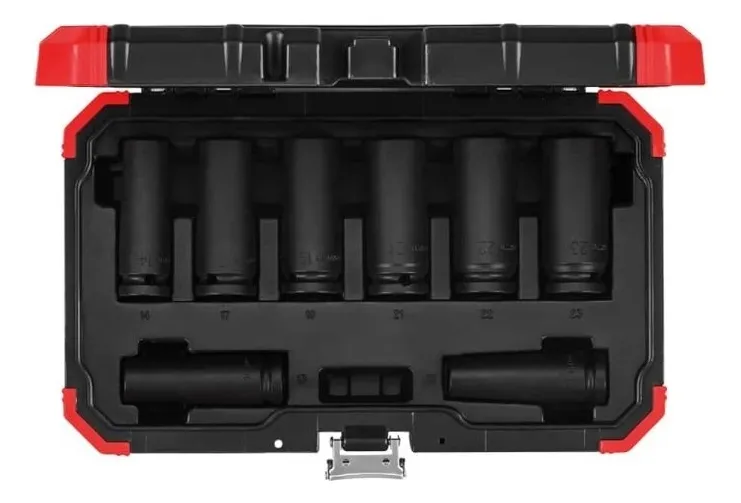 JOGO SOQUETE IMPACTO 1/2 LONGO GEDRED 12PCS 12A23MM R63003108