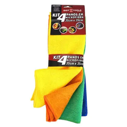 KIT 4 PANOS EM MICROFIBRA 35X35 - SGT